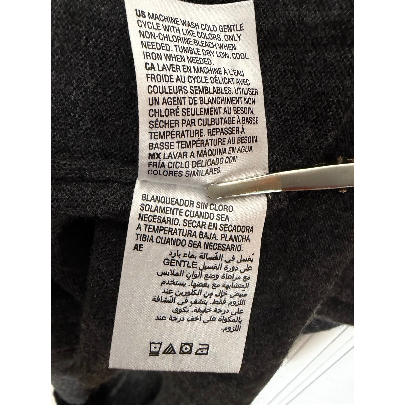 Club Room Grey Merino Wool Blend Full Zip Sweater Mens L Nwt — image 7 of 8
